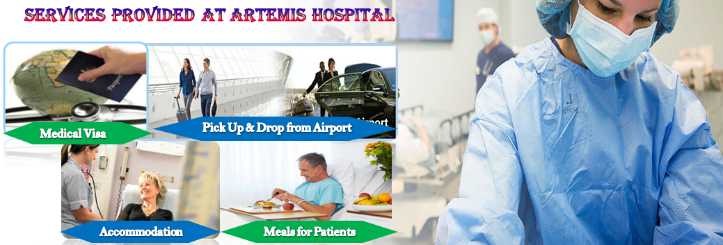 Services provided at Artemis hospital India