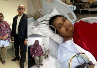 After successful bariatric surgery, Aurangabad woman Zeenath Khan with her husban and Dr. Ramen Goel